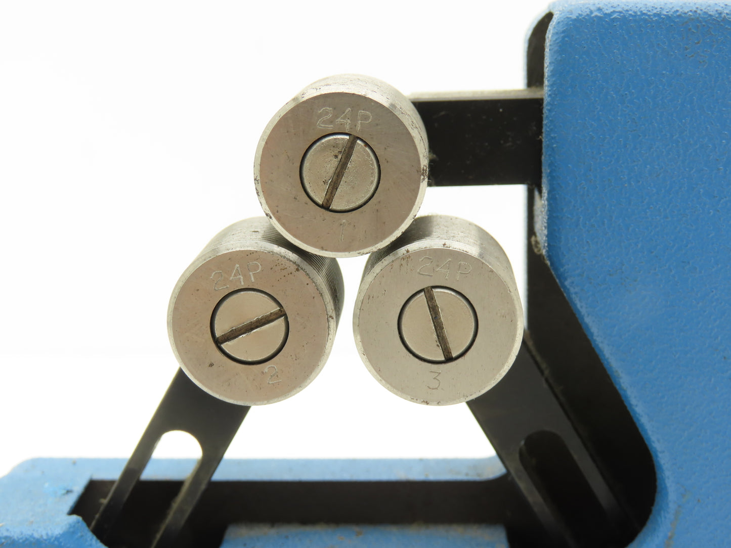 Tri-Roll Thread Checker Comparator 24P TPI Pitch Heads Indicator Holder