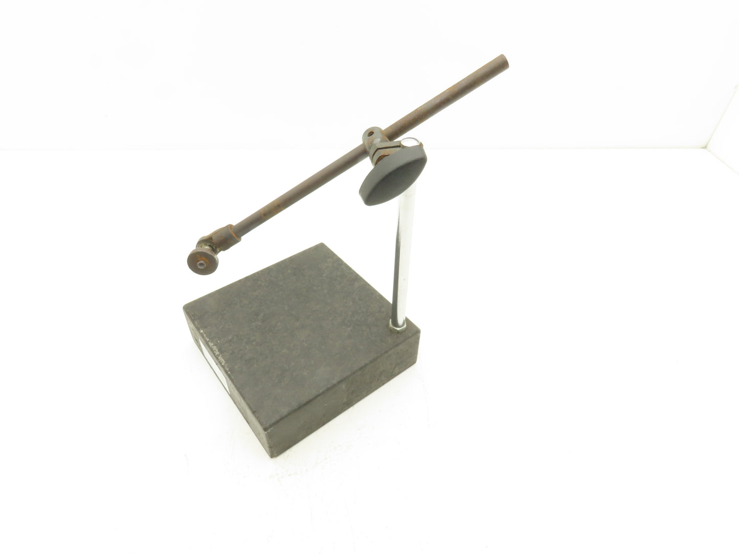 Mitutoyo 6x6x2" Graplate Granite Indicator Stand Inspection Plate Adj Arm