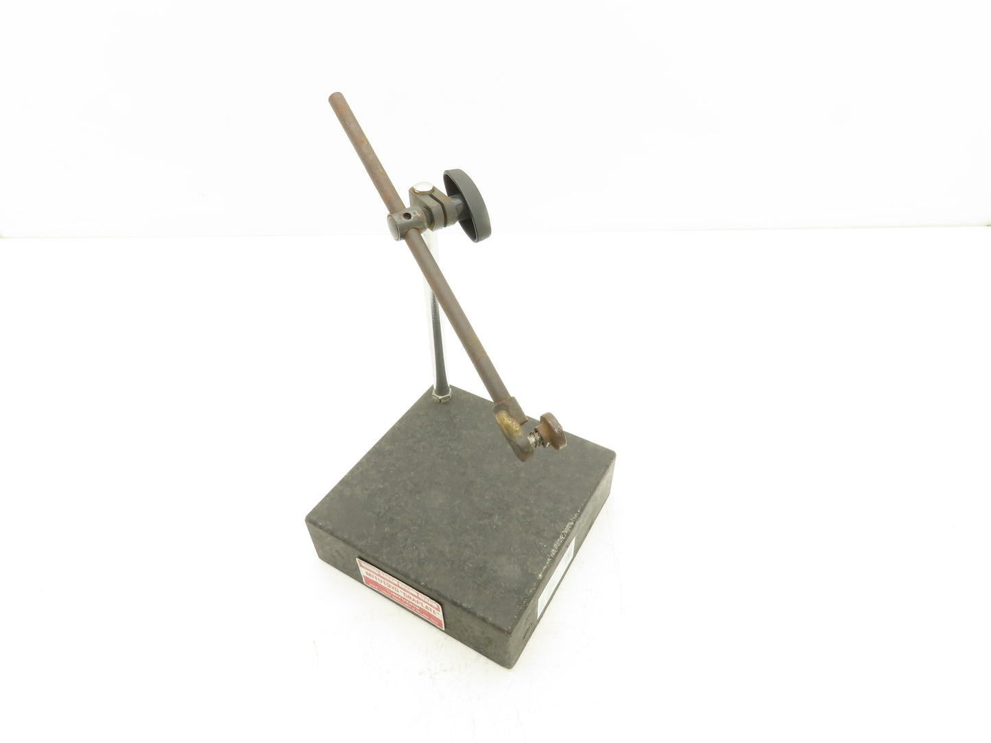 Mitutoyo 6x6x2" Graplate Granite Indicator Stand Inspection Plate Adj Arm