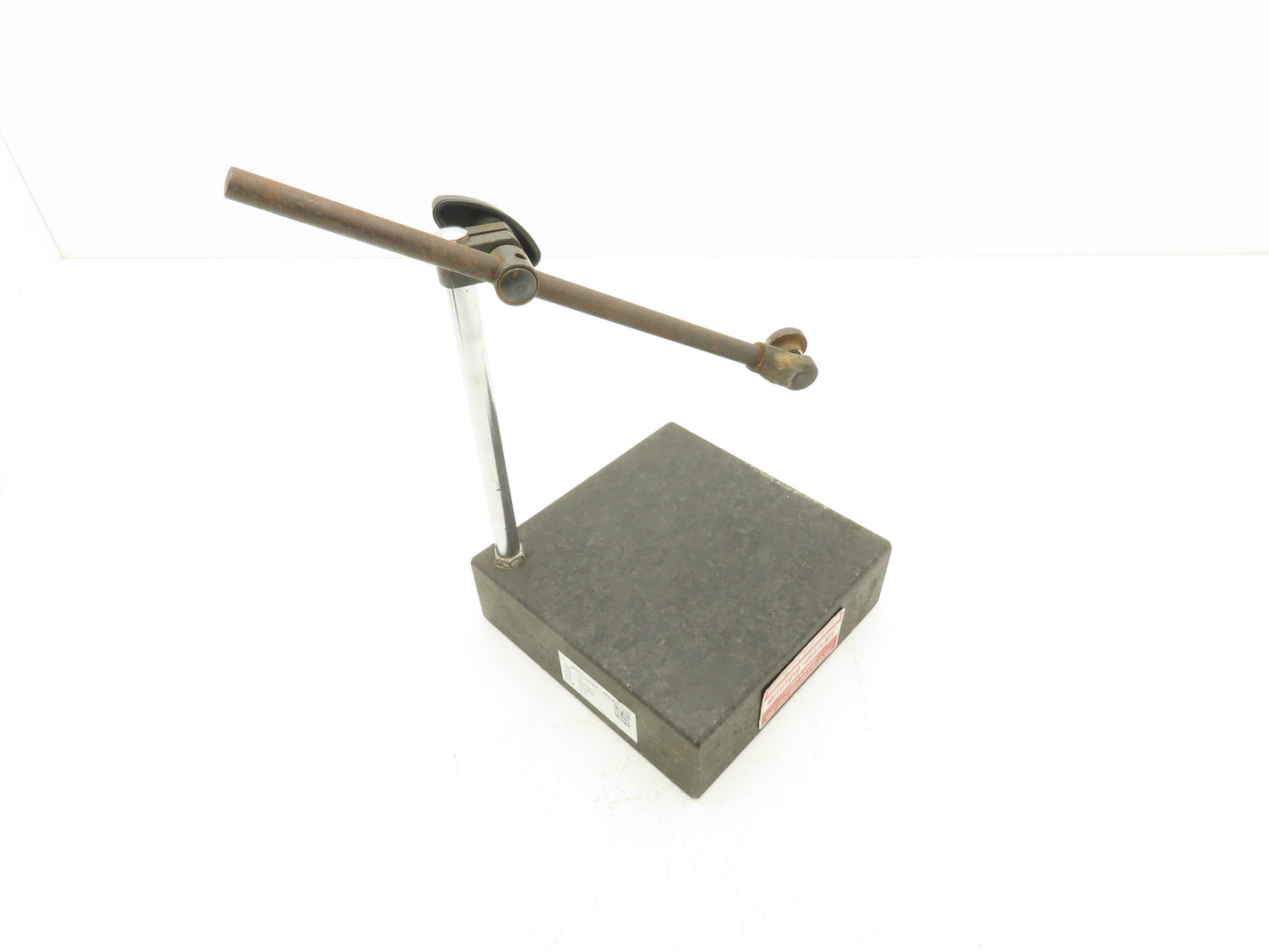 Mitutoyo 6x6x2" Graplate Granite Indicator Stand Inspection Plate Adj Arm