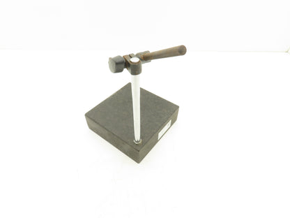 Mitutoyo 6x6x2" Graplate Granite Indicator Stand Inspection Plate Adj Arm