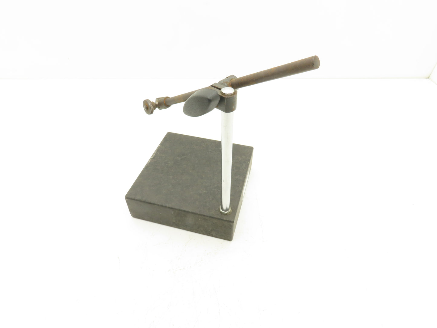 Mitutoyo 6x6x2" Graplate Granite Indicator Stand Inspection Plate Adj Arm