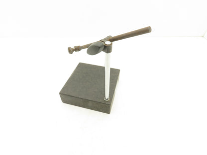 Mitutoyo 6x6x2" Graplate Granite Indicator Stand Inspection Plate Adj Arm