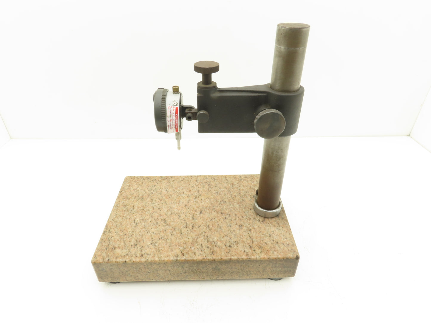 Starrett 12x8x2" Granite Indicator Stand Mount Inspection Plate w/Mitutoyo Gage