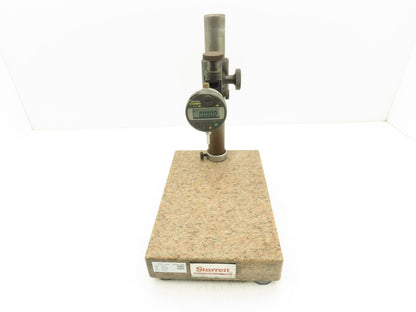 Starrett 12x8x2" Granite Indicator Stand Mount Inspection Plate w/Mitutoyo Gage