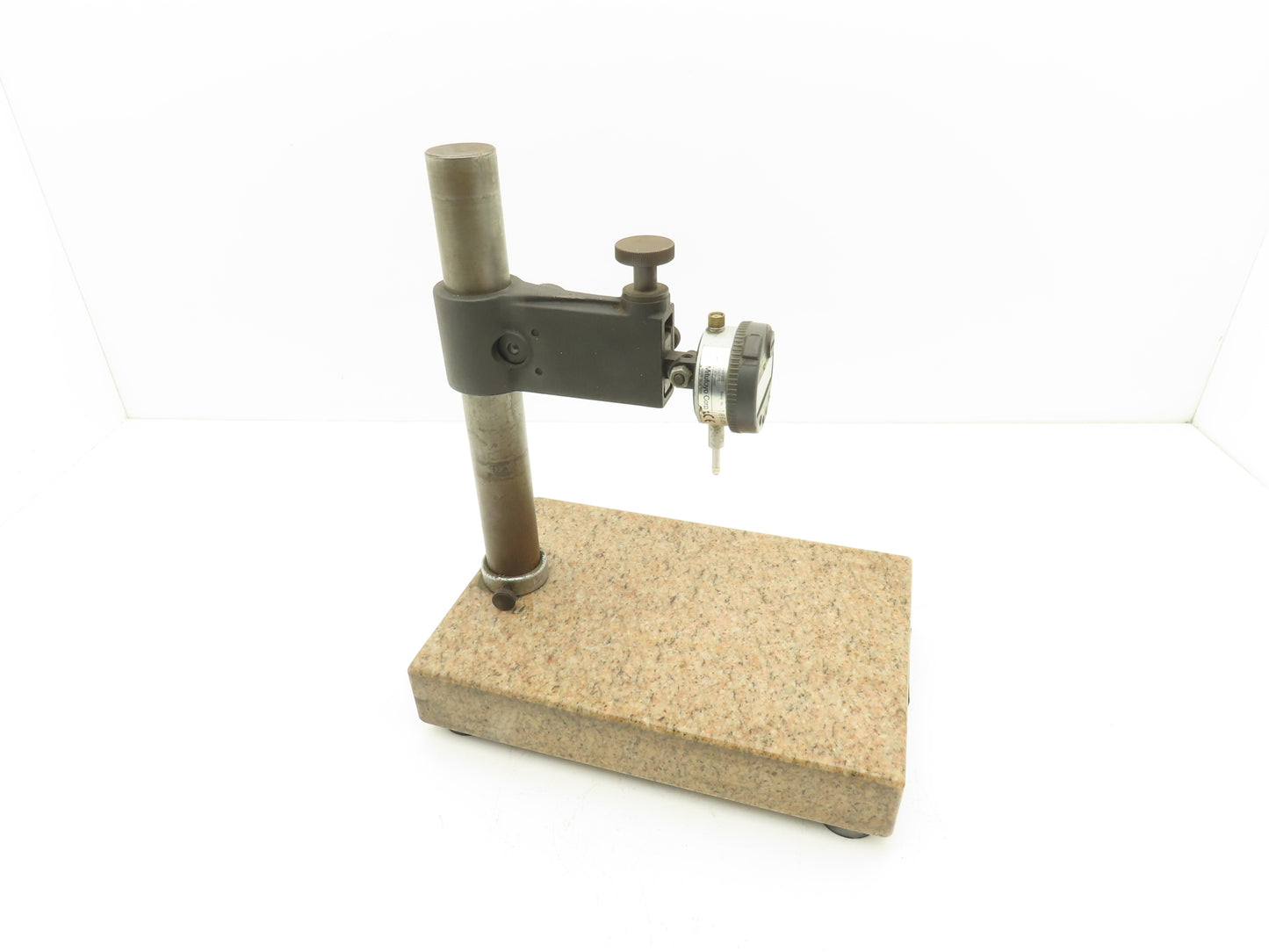 Starrett 12x8x2" Granite Indicator Stand Mount Inspection Plate w/Mitutoyo Gage