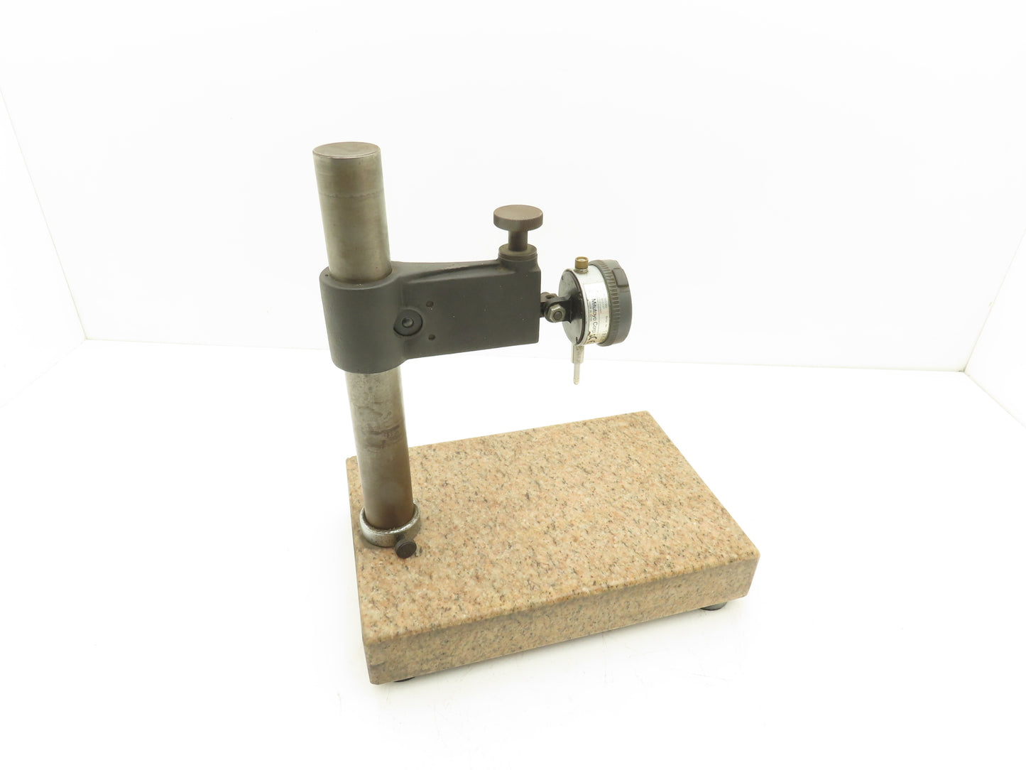 Starrett 12x8x2" Granite Indicator Stand Mount Inspection Plate w/Mitutoyo Gage