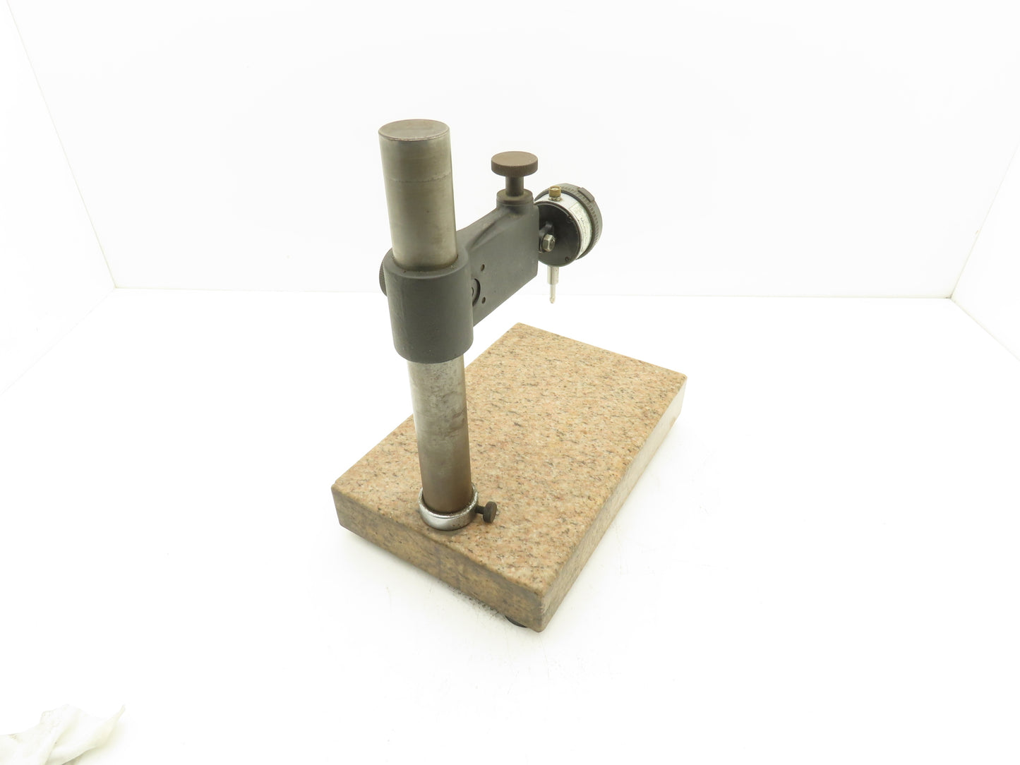 Starrett 12x8x2" Granite Indicator Stand Mount Inspection Plate w/Mitutoyo Gage
