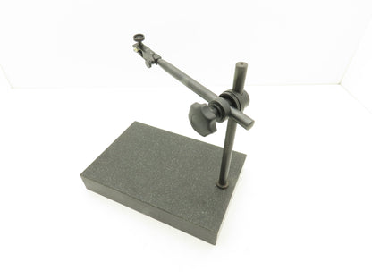 12x8x2" Black Granite Indicator Stand Mount Inspection Plate 10" Adjustable Arm