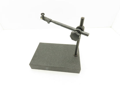 12x8x2" Black Granite Indicator Stand Mount Inspection Plate 10" Adjustable Arm