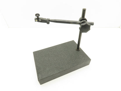 12x8x2" Black Granite Indicator Stand Mount Inspection Plate 10" Adjustable Arm