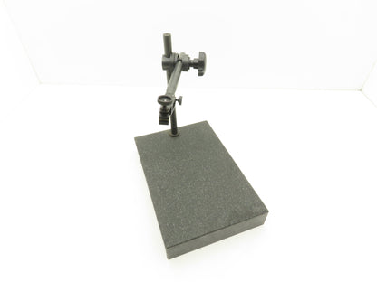 12x8x2" Black Granite Indicator Stand Mount Inspection Plate 10" Adjustable Arm