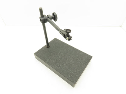 12x8x2" Black Granite Indicator Stand Mount Inspection Plate 10" Adjustable Arm