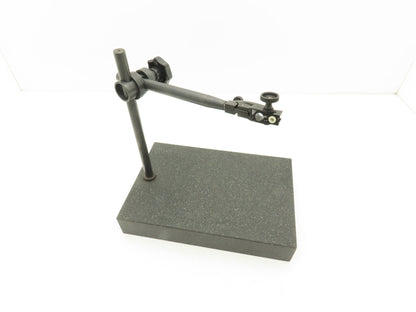 12x8x2" Black Granite Indicator Stand Mount Inspection Plate 10" Adjustable Arm