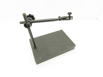 12x8x2" Black Granite Indicator Stand Mount Inspection Plate 10" Adjustable Arm