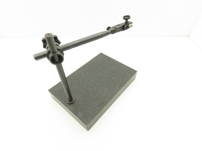 12x8x2" Black Granite Indicator Stand Mount Inspection Plate 10" Adjustable Arm