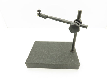 12x8x2" Black Granite Indicator Stand Mount Inspection Plate 10" Adjustable Arm