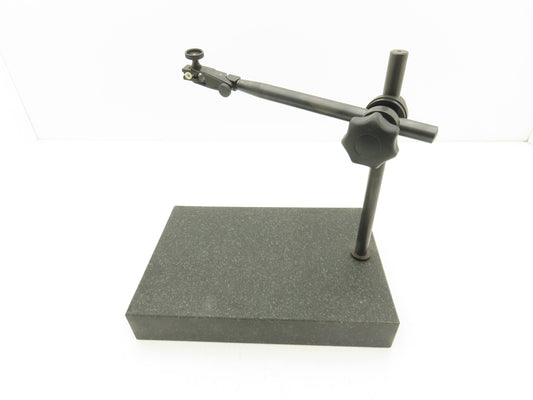 12x8x2" Black Granite Indicator Stand Mount Inspection Plate 10" Adjustable Arm