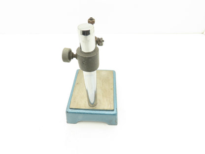 Fowler 7.5"H Post Dial Gage Indicator Stand Mount Steel Base 5-1/2"x 4-1/4"