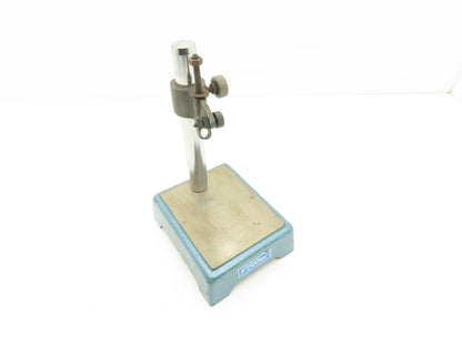 Fowler 7.5"H Post Dial Gage Indicator Stand Mount Steel Base 5-1/2"x 4-1/4"
