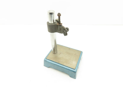 Fowler 7.5"H Post Dial Gage Indicator Stand Mount Steel Base 5-1/2"x 4-1/4"