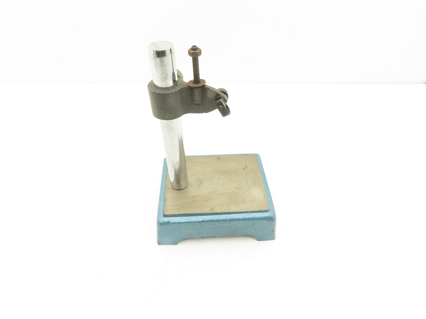 Fowler 7.5"H Post Dial Gage Indicator Stand Mount Steel Base 5-1/2"x 4-1/4"