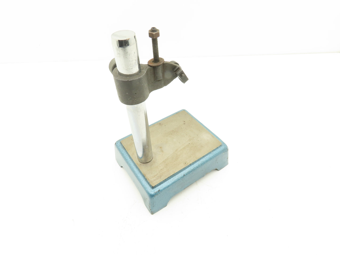 Fowler 7.5"H Post Dial Gage Indicator Stand Mount Steel Base 5-1/2"x 4-1/4"