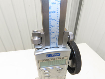 Fowler 54-175-024-0 E Plus Digital Z Height Gage 0-24" Range 600mm .0005"