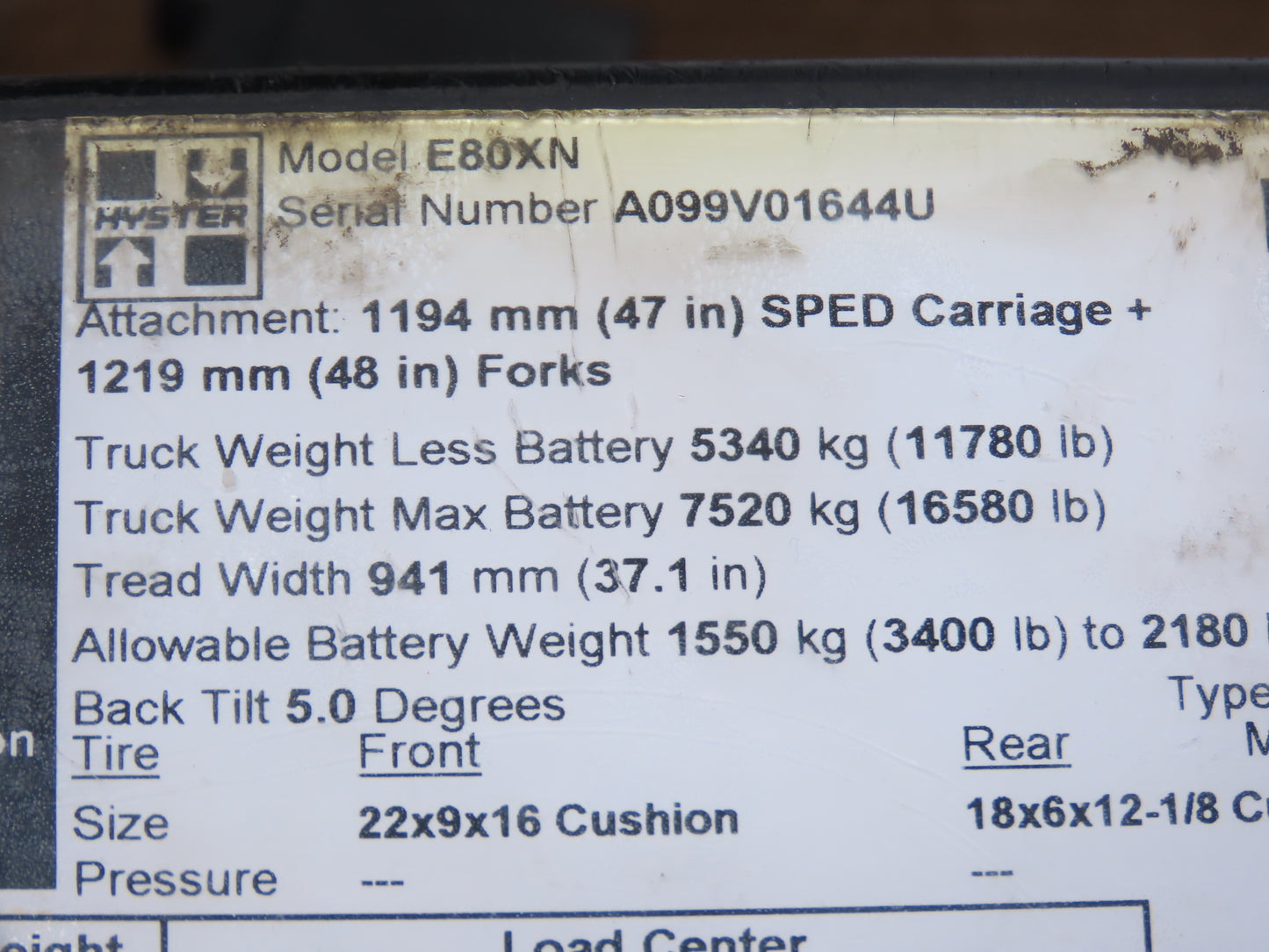 Speedshield M-VAMA-G63-40 Velocity Asset Manager Module Off Hyster E80XN
