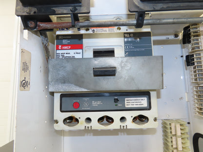 Eaton Cutler Hammer SVC MCC Motor Disconnect Bucket 600A Breaker 400Hp 480V