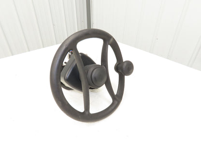 Hyster 8808585 Forklift Steering Wheel & Bracket Assembly Removed From E80XN