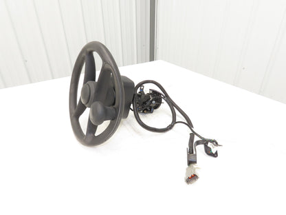 Hyster 8808585 Forklift Steering Wheel & Bracket Assembly Removed From E80XN