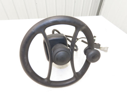 Hyster 8808585 Forklift Steering Wheel & Bracket Assembly Removed From E80XN