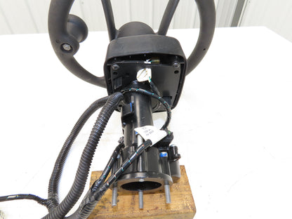 Hyster 8808585 Forklift Steering Wheel & Bracket Assembly Removed From E80XN