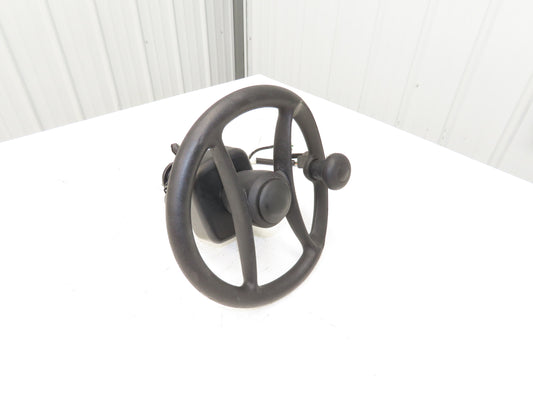 Hyster 8808585 Forklift Steering Wheel & Bracket Assembly Removed From E80XN
