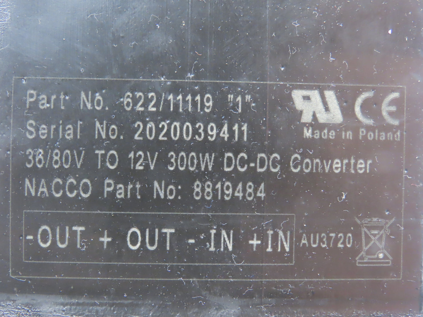 Sevcon 622/11119 Power Converter 36/88VDC To 12VDC Off Hyster E80XN
