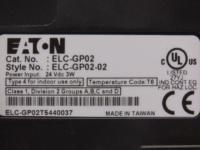 Eaton ELC-GP02 Operator Interface Monitor Screen Display ELCGP0202
