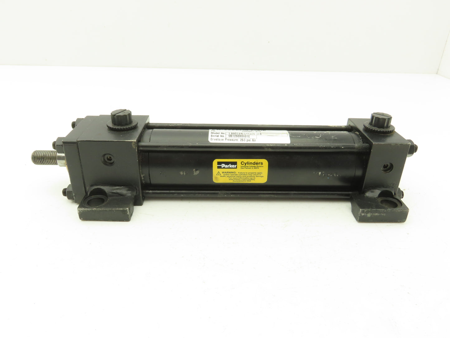 Parker 1.50CC2ALU14AC5.000 Pneumatic Air Cylinder 1.5" Bore 5" Stroke 250PSI