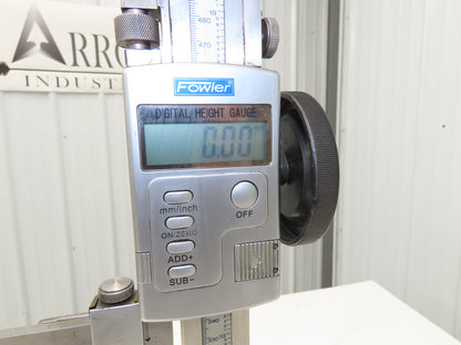 Fowler 54-175-024-0 E Plus Digital Z Height Gage 0-24" Range 600mm 6" Scriber