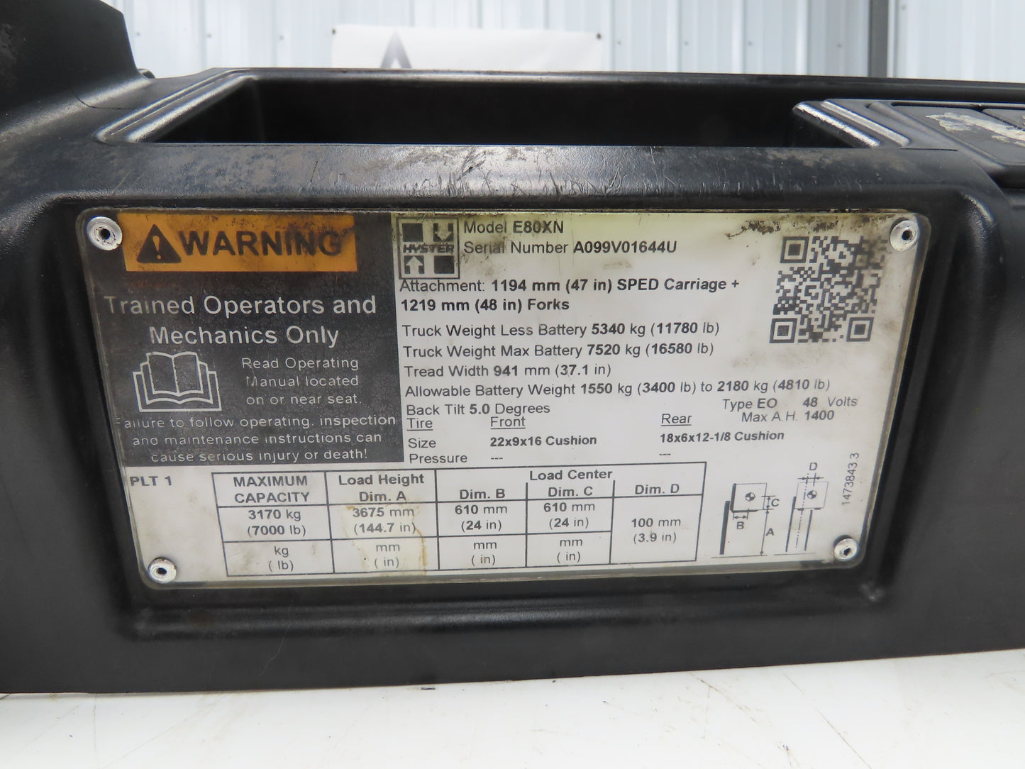 Hyster 8807572 Forklift Hydraulic Forklift Cylinder From E80XN