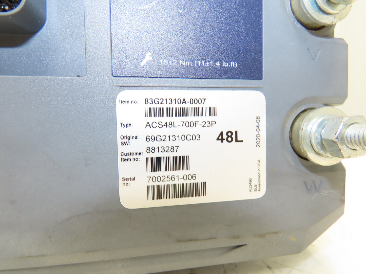 Danaher ACS48L-700F-23P AC SuperDrive Forklift Motor Controller 48V Off E80XN