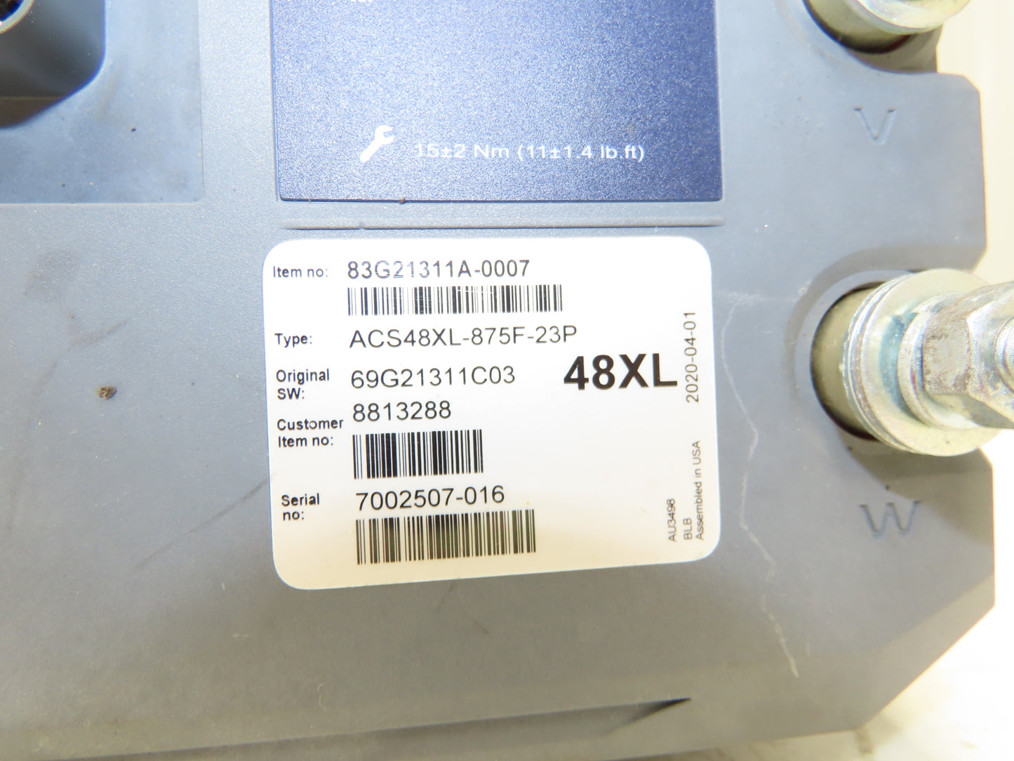 Danaher ACS48XL-875F-23P AC SuperDrive Forklift Motor Controller 48V Off E80XN