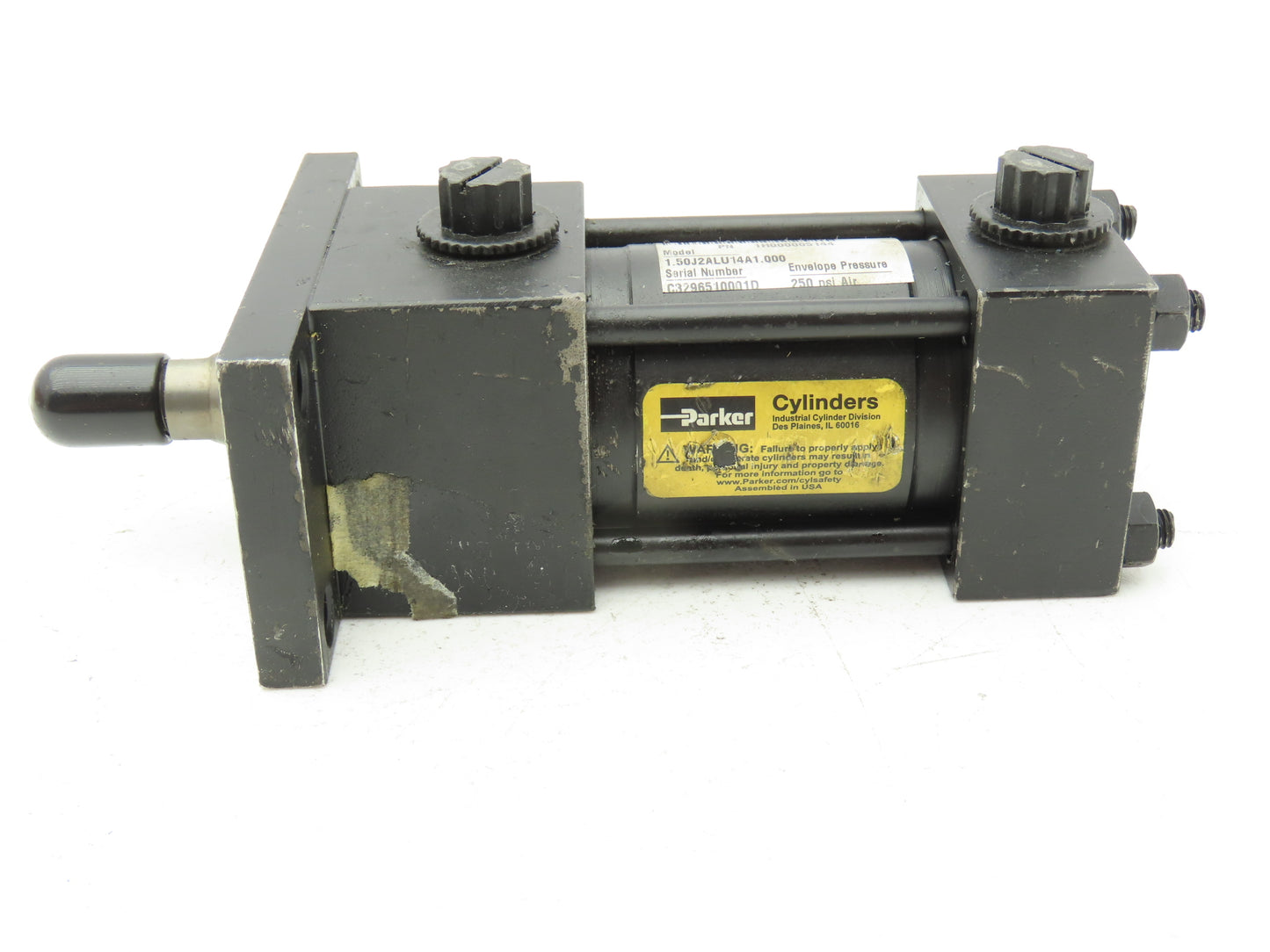 Parker 1.50J2ALU14A1.000 Pneumatic Air Cylinder 1.5" Bore 1" Stroke 250PSI