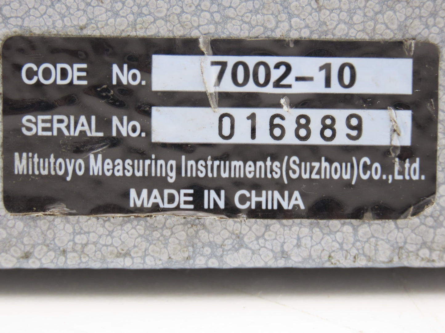 Mitutoyo 7002-10 Indicator Stand Steel Base 58mm Flat Anvil with Dial Gage 0-1"