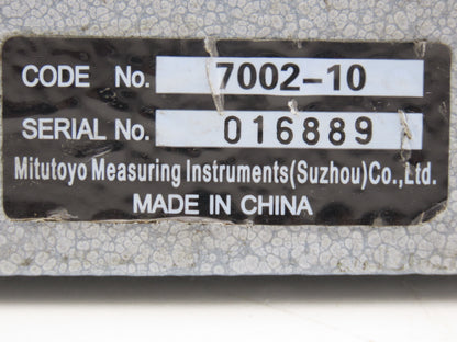 Mitutoyo 7002-10 Indicator Stand Steel Base 58mm Flat Anvil with Dial Gage 0-1"