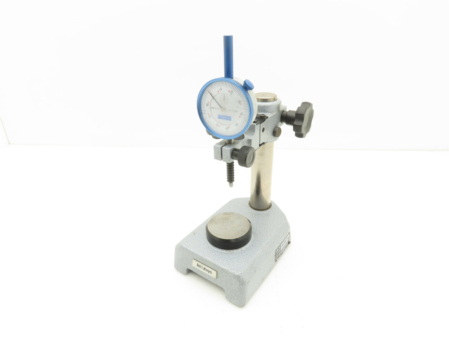 Mitutoyo 7002-10 Indicator Stand Steel Base 58mm Flat Anvil with Dial Gage 0-1"