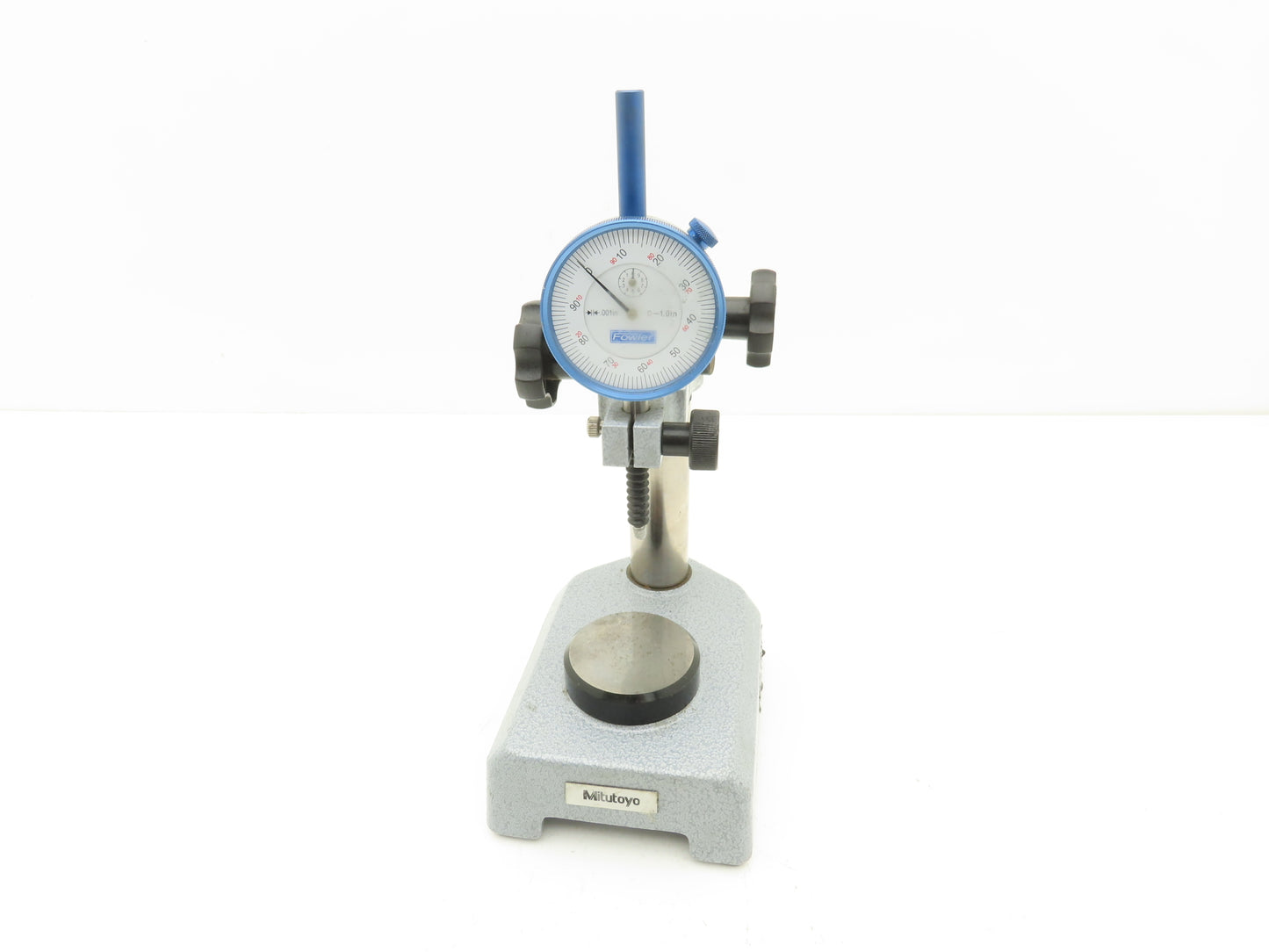 Mitutoyo 7002-10 Indicator Stand Steel Base 58mm Flat Anvil with Dial Gage 0-1"