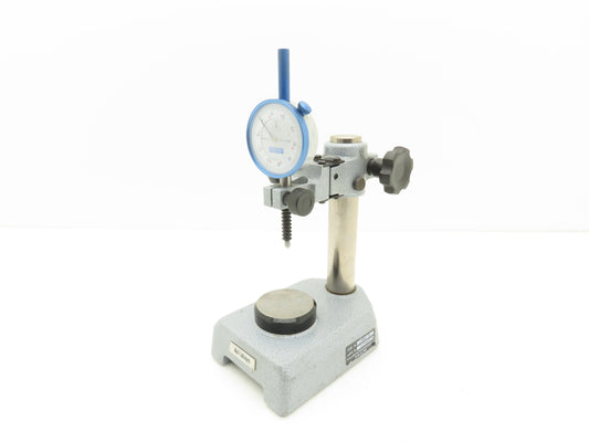 Mitutoyo 7002-10 Indicator Stand Steel Base 58mm Flat Anvil with Dial Gage 0-1"