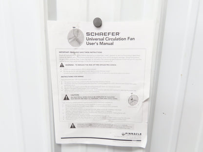 Schaefer VK24-3 Horizontal Air Flow Fan 24" 1/2Hp 230/460V 3Ph 1800RPM 7750CFM