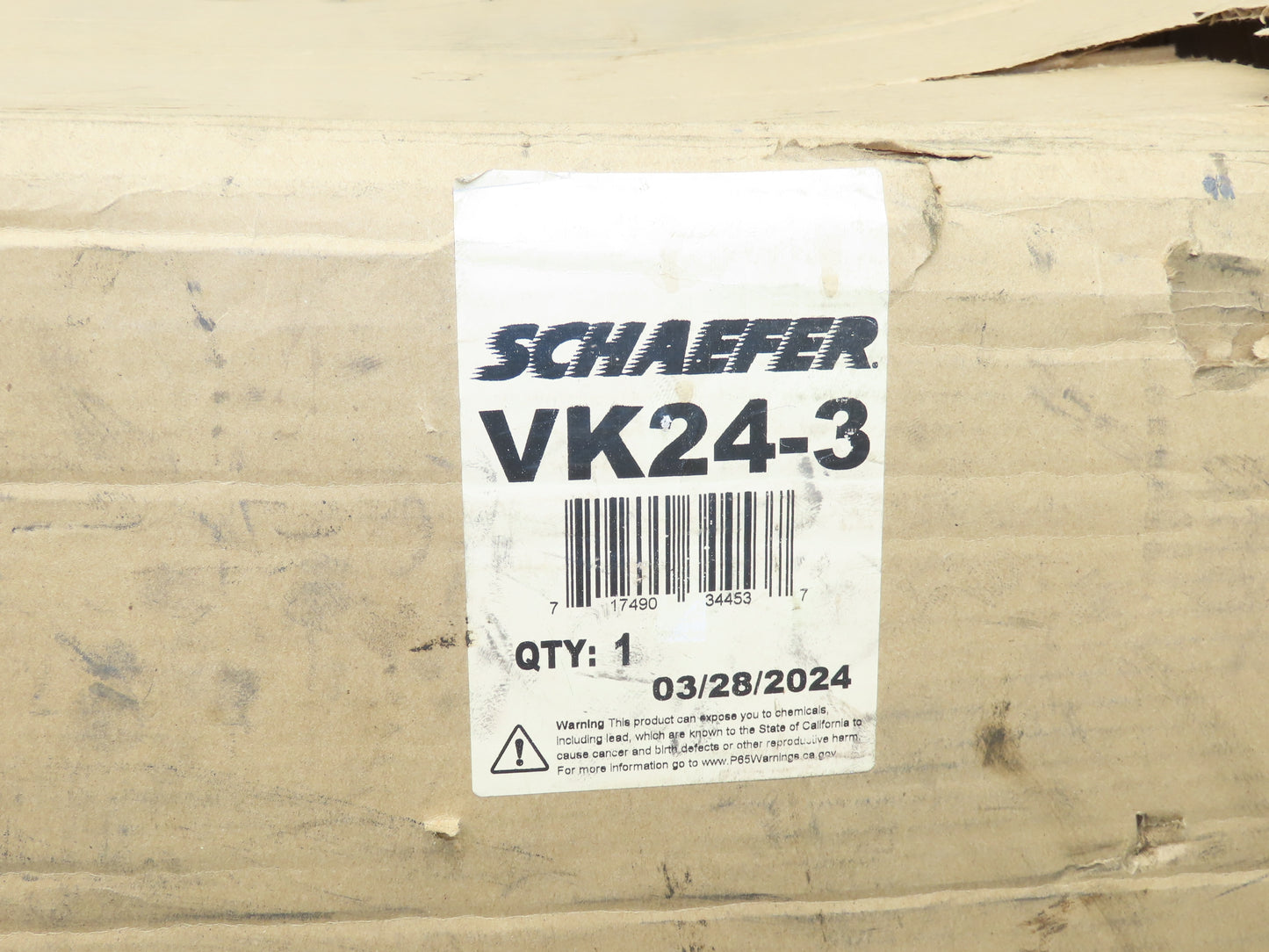 Schaefer VK24-3 Horizontal Air Flow Fan 24" 1/2Hp 230/460V 3Ph 1800RPM 7750CFM